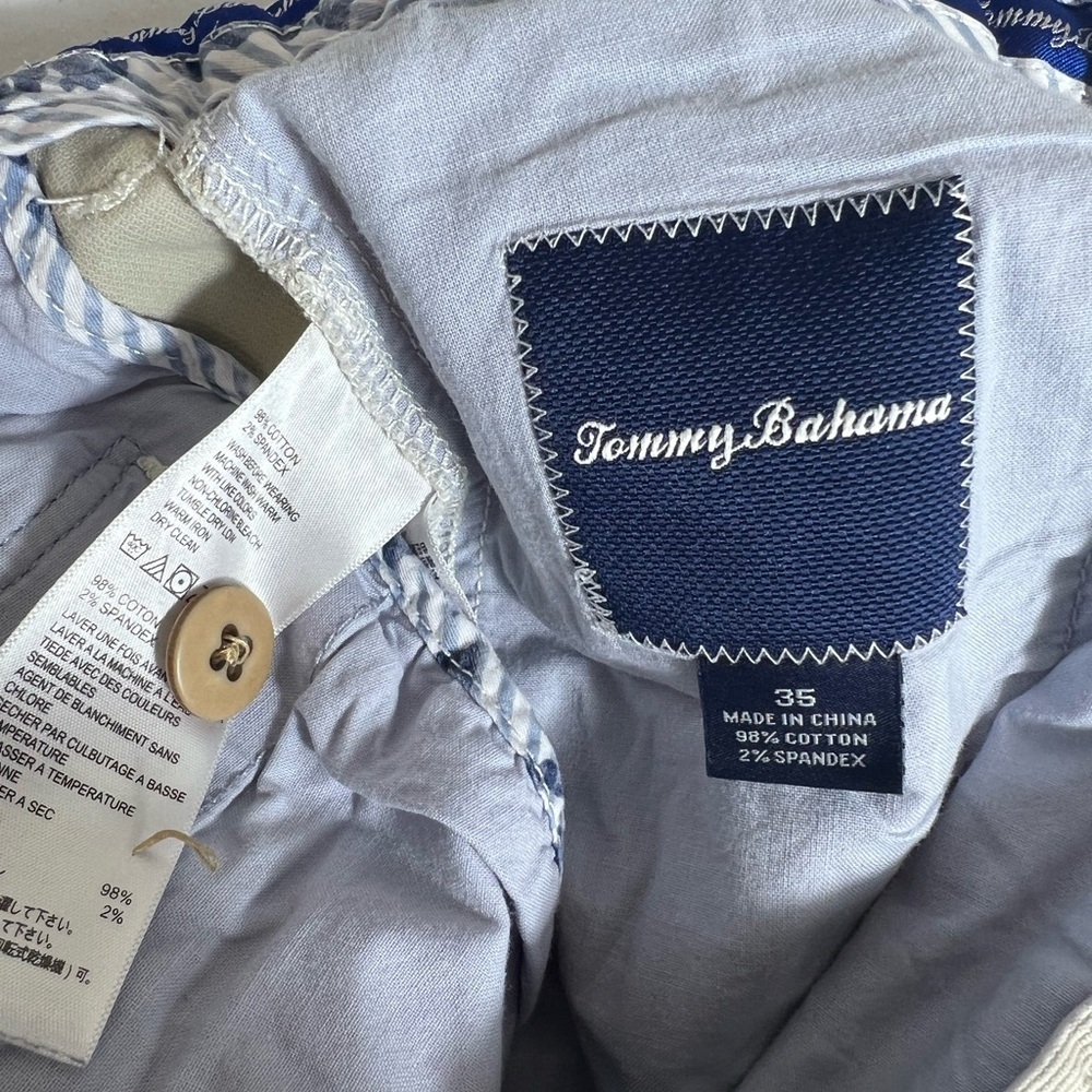Tommy bahama khaki tan cotton shorts 35 - Picture 3 of 6